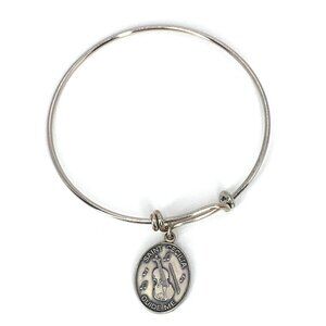 Saint Cecilia Music Charm Bracelet Silver Finish - Expands 2"- 3.5"